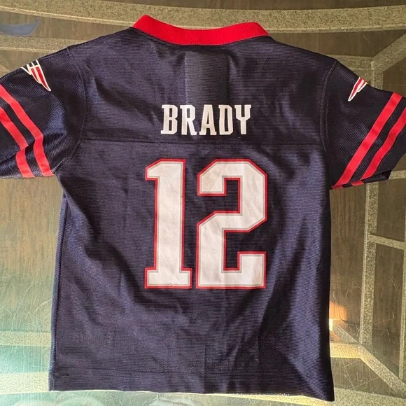 NFL Kids Navy and Red Patriots Jersey - Picture 3 of 5